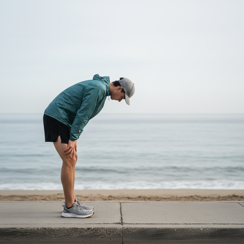 Homem cansado após exercício
